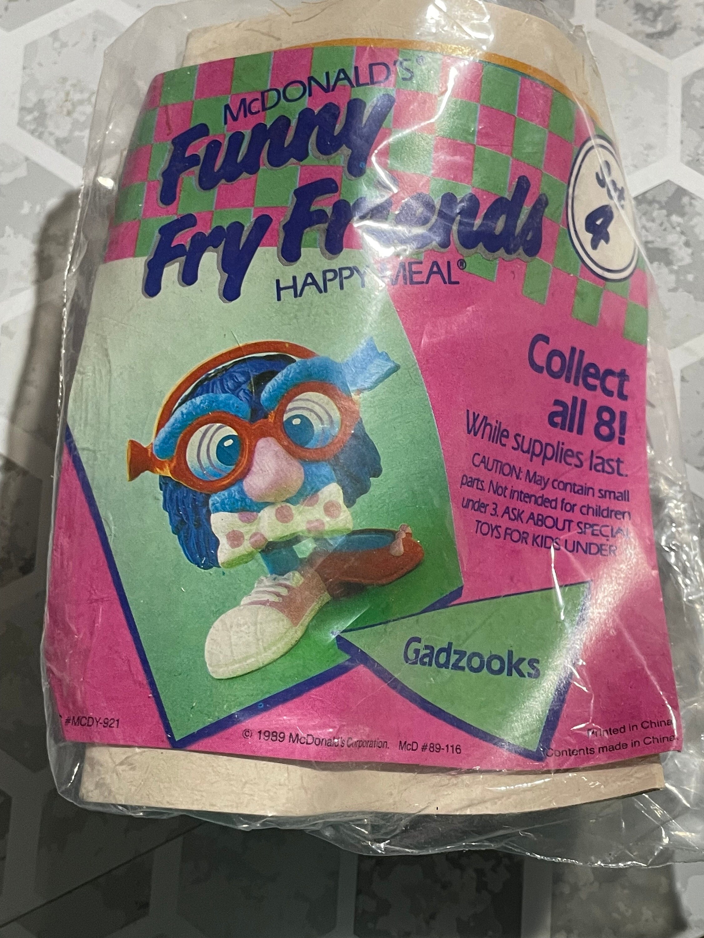 Mcdonalds 1989 Funny Fry Friends Gadzooks Mint in Package - Etsy