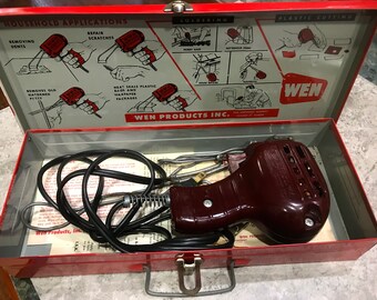 1969 Wen Model 199K Soldering Gun and Gun Tips, Case and Original Papers etc.