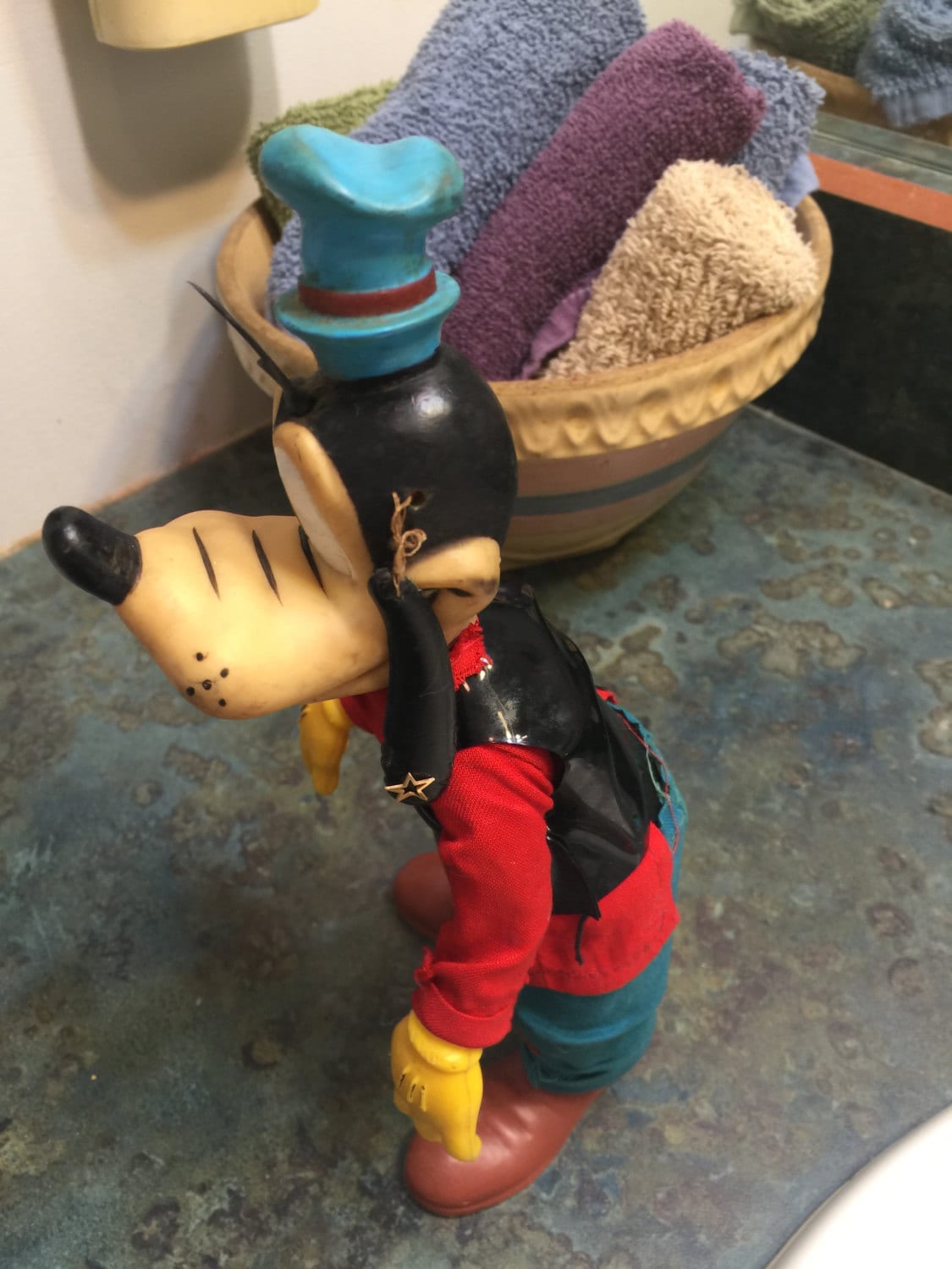 Vintage Hard Rubber and Plastic Dakin Goofy Walt Disney Toy 1960