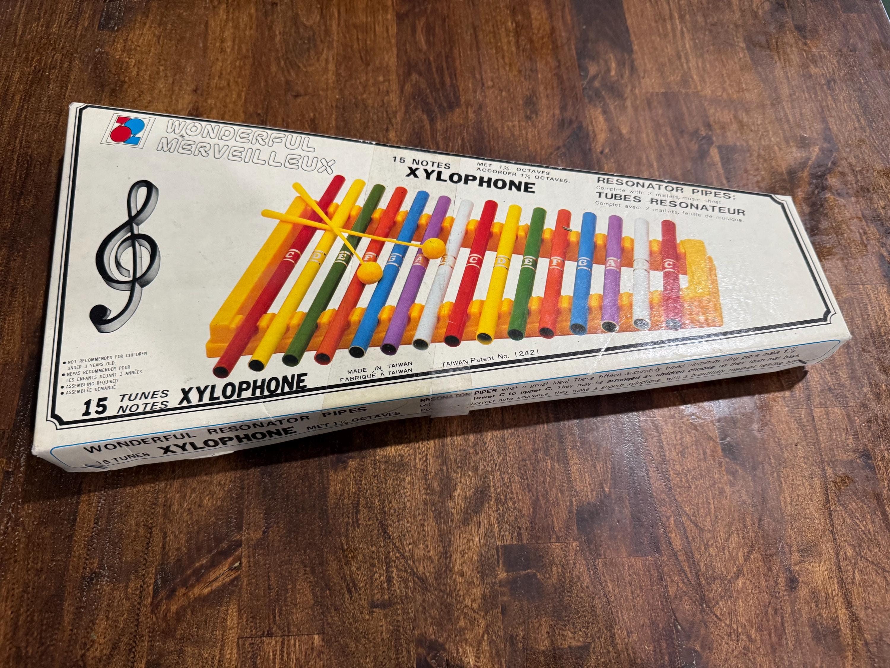 Rainbow / Fresno音源セット Vintage Wonderful Resonator Xylophone 15 Notes Color Chimes in Box