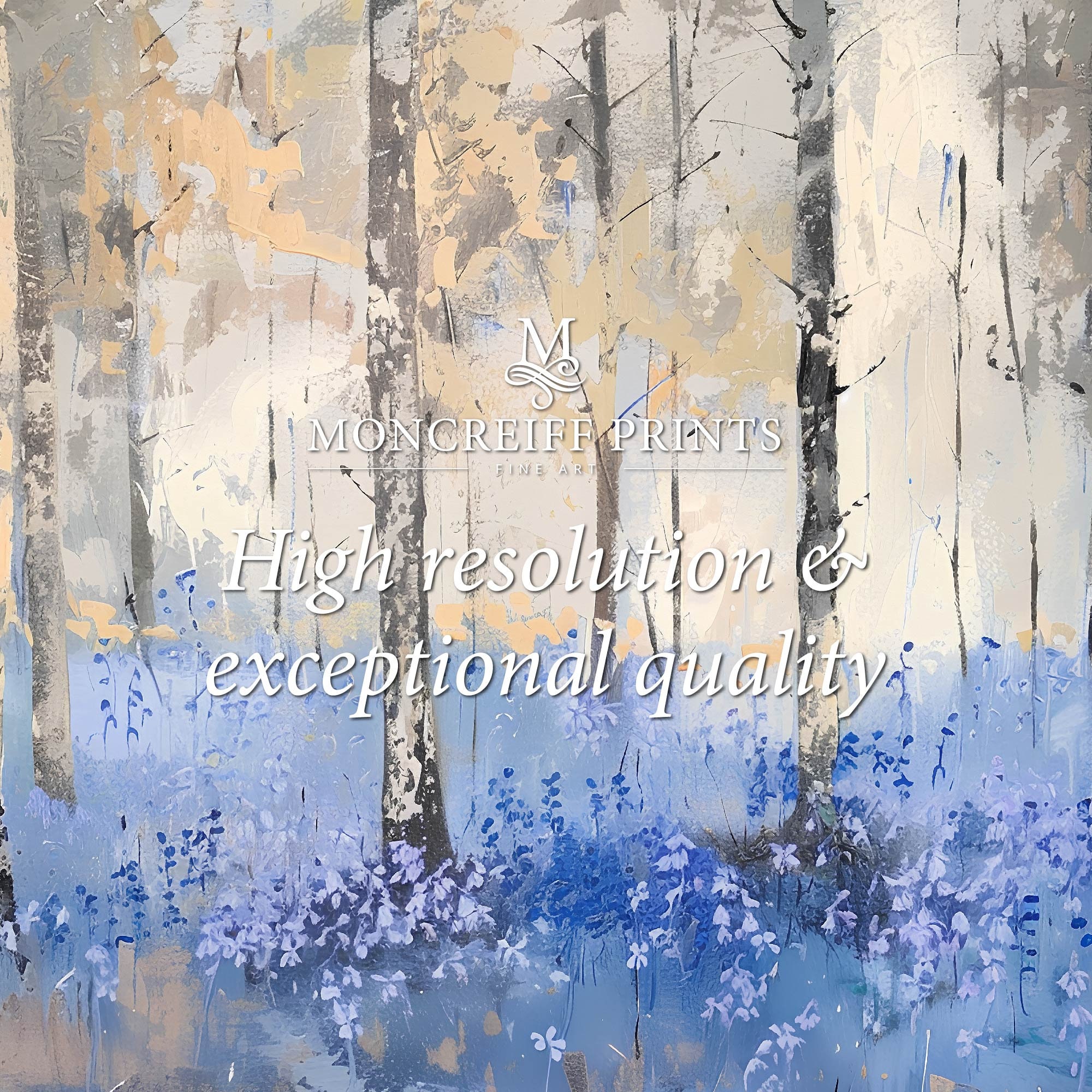 Bluebell Wood Painting: Abstract Forest Landscape (printable Wall Art ...