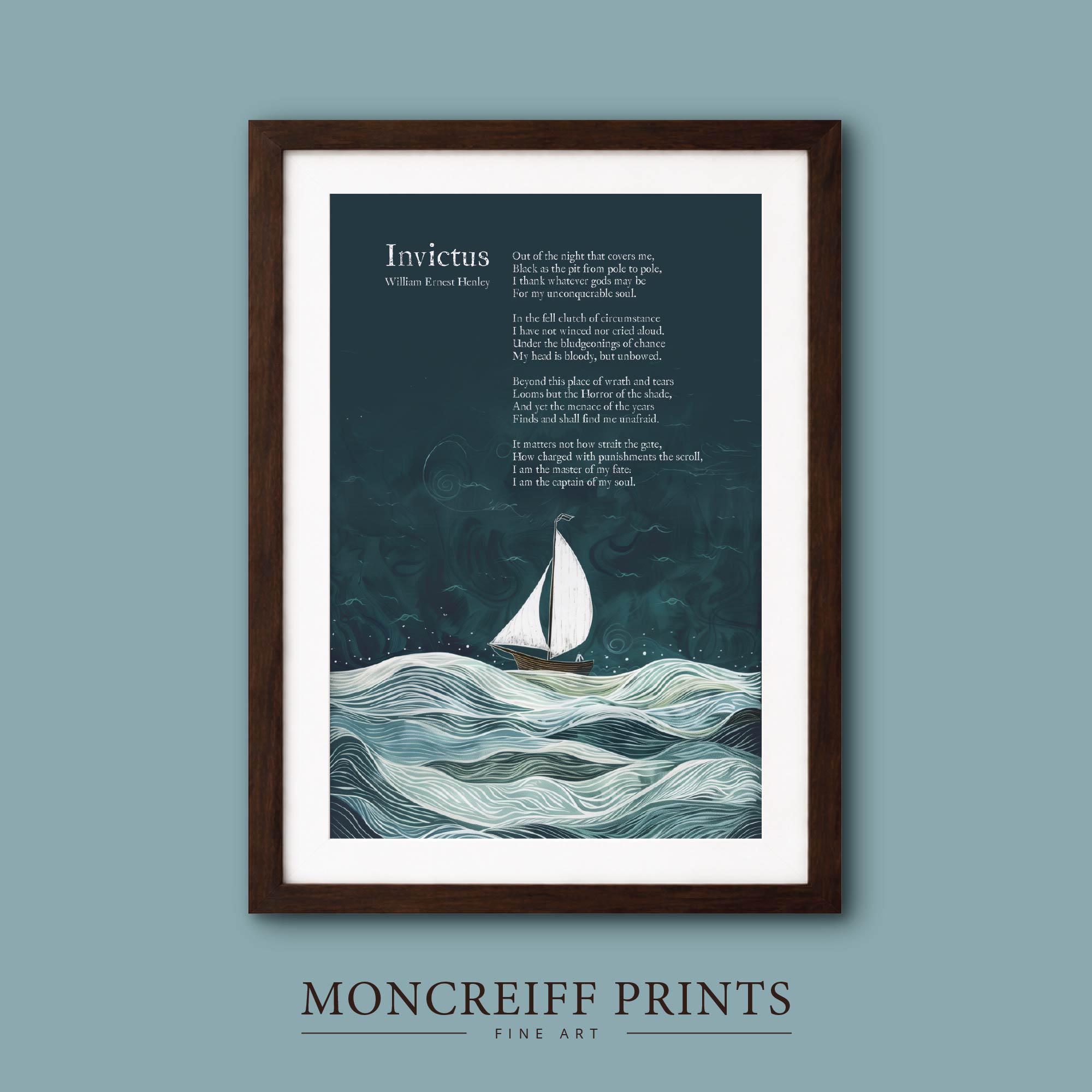 Invictus Pdf Invictus by William Ernest Henley Poem, Inspirational Wall Art Print ...