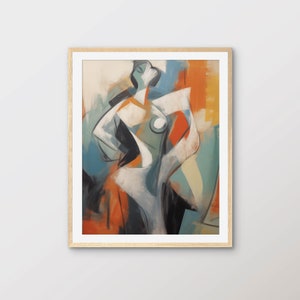Abstract Portrait of a Woman,  Art Print For Digital Download,  Modern Art Oil Painting, High-Resolution Printable Wall Art | PT20