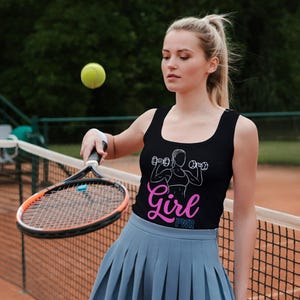 Girl Power Tank Top, Feminist Workout Shirt for Women, Gym Training and Fitness Apparel, Strong Women Empowerment Tee