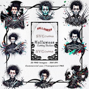 Dark Fantasy PNG Clipart Bundle – 23 Gothic Horror, Spooky, Occult e Halloween Images for DIY & Crafts