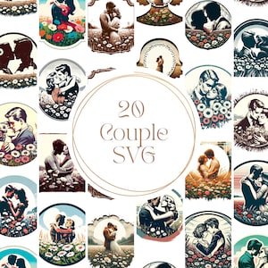 Couple SVG Bundle: Loving Clipart Designs (Digital Download)