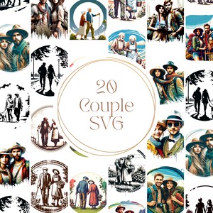 Couple SVG Bundle: Loving Clipart Designs (Digital Download)