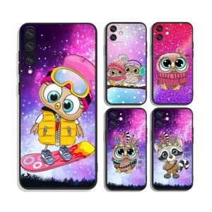 Bonitas fundas de búho para iPhone SE 11 12 13 14 15 16 Plus Pro Max y Samsung A55 A35 A25 A15 A54 A53 A52 S25 S24 S23 S22 FE 5G