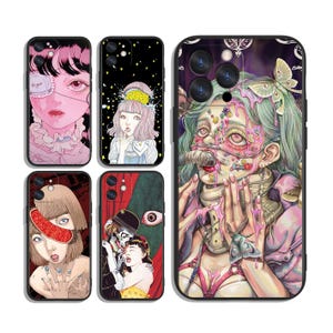 Japanese anime manga Cases for iPhone SE 11 12 13 14 15 16 Plus Pro Max & Samsung A55 A35 A25 A15 A54 A53 A52 S25 S24 S23 S22 FE 5G