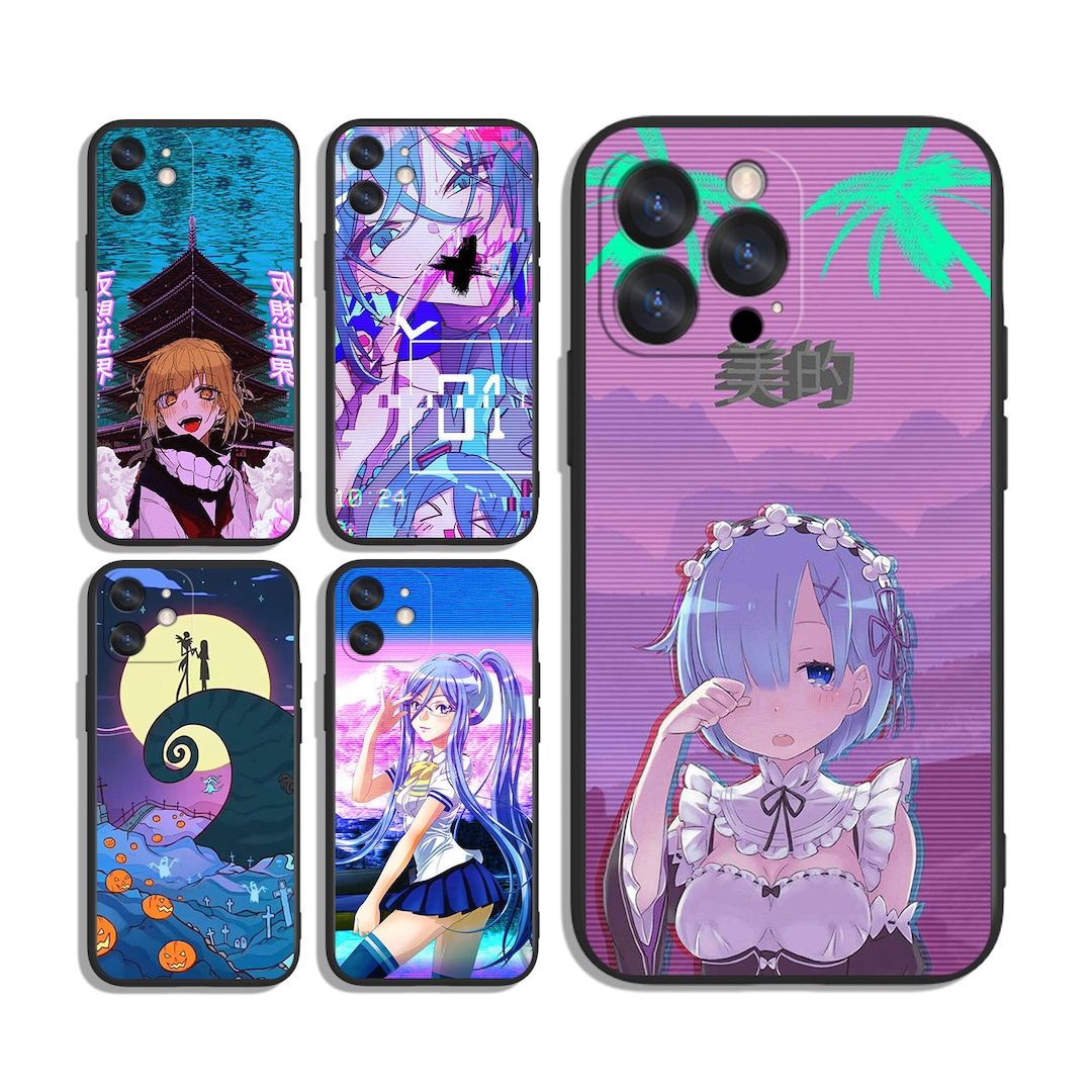 Code Case Anime Japanese Anime Glitch Cases for iPhone SE 11 12 13 14 15 Plus Pro Max ...
