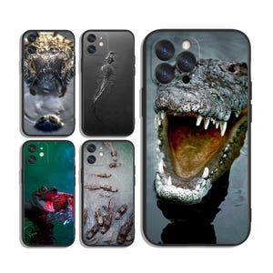 Crocodile Cases for iPhone SE 11 12 13 14 15 16 Plus Pro Max & Samsung A55 A35 A25 A15 A54 A53 A52 S25 S24 S23 S22 FE 5G