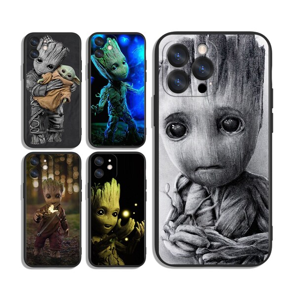 Groot superheroe Cases for iPhone SE 11 12 13 14 15 Plus Pro Max & Samsung A25 A15 A54 A53 A52 S24 S23 S22 S21 FE 4G 5G