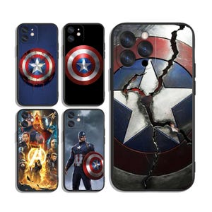 Custodie Captain America per iPhone SE 11 12 13 14 15 16 Plus Pro Max e Samsung A55 A35 A25 A15 A54 A53 A52 S25 S24 S23 S22 FE 5G