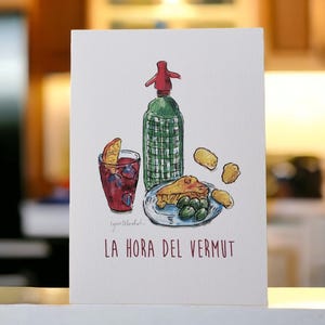 Print Vermut, bocadillo de calames, Illustration von Iryna Märzuk, Illustration, Reproduktion A4, 21 x 29,7 cm