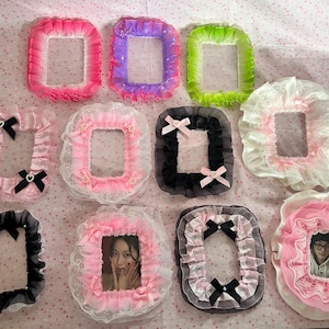 Lace Deco Photocard Toploader – K-pop Style Display Case