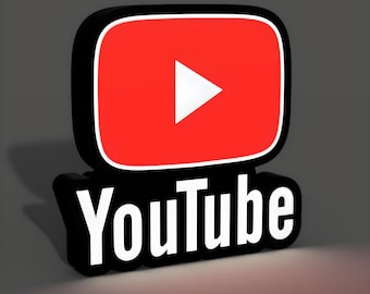 Caja de luz LED de YouTube para streamers: decoración de pared para videojuegos - Iluminación de estudio para influencers