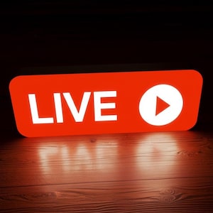LIVE Streamer Lightbox | On Air Studio Sign | Podcast & Gaming Room Decor