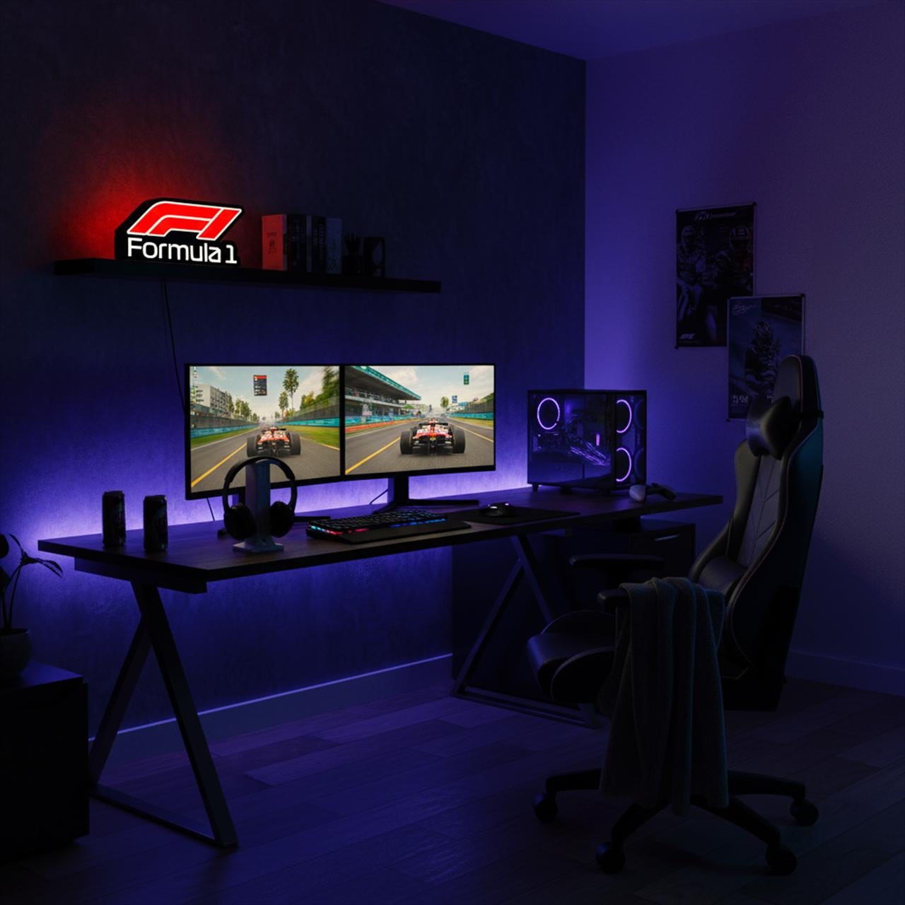 Formula 1 LED Lightbox | F1 Racing Fan Decor | Racing Motorsport Wall ...
