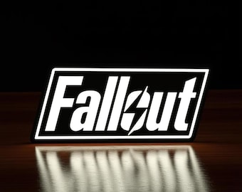 Caja de luz LED de Fallout / Decoración de juegos inspirada en Vault-Tec / Decoración de habitación de gamer