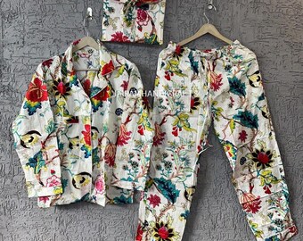 Handmade Indian Cotton Pajama Set: Soft Bridal Wear