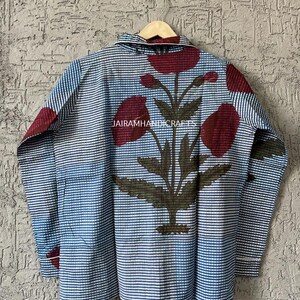 Handgjort pyjamasset i bomull med blocktryck: Mjuka indiska nattkläder bild 5