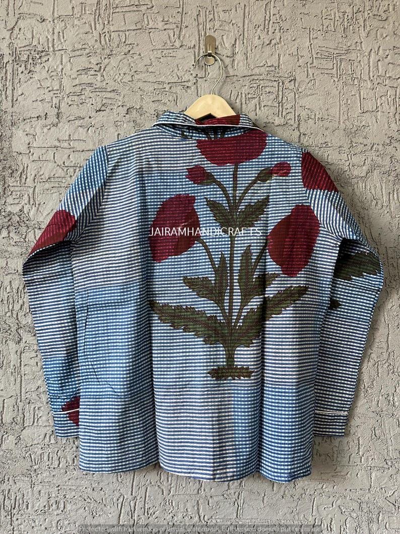 Handgjort pyjamasset i bomull med blocktryck: Mjuka indiska nattkläder bild 5