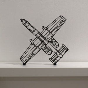 A10 Warthog Jet | USAF Military Plane Wall Art / Desk Decoration | US Air Force Plane Gift | A-10 Fighter Aircraft | Airforce Christmas Gift