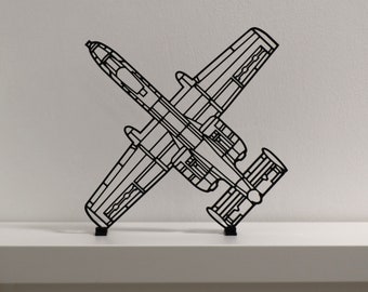 A10 Warthog Jet | USAF Military Plane Wall Art / Desk Decoration | US Air Force Plane Gift | A-10 Fighter Aircraft | Airforce Christmas Gift