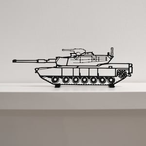M1 Abrams Tank | Military Wall Art Desk Decor | US Army | MBT Main Battle Tank | Tanker Christmas Gift