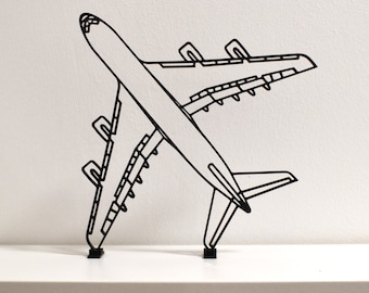 Airbus A380 | Luchtvaart muurkunst / bureaudecoratie | Luchtvaartcadeau voor piloten | Straalvliegtuigvliegtuig | Kerstcadeau A-380
