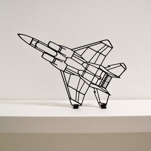 Avión de combate F15 Eagle / Avión militar / Decoración de pared para escritorio / Regalo de avión de la Fuerza Aérea de EE. UU. / Avión a reacción F-15 / Regalo de Navidad de la Fuerza Aérea