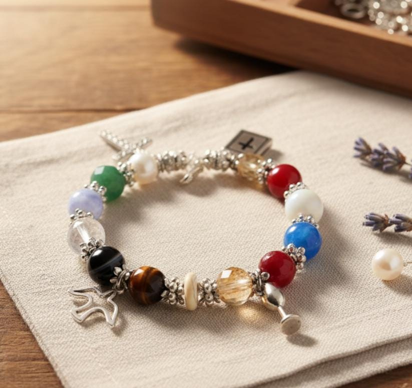 The Lord Is My Shepherd Charm Bracelet, Psalm 23 1, Scripture Jewelry
