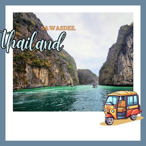 Thailand Postkarte Phi Phi Inseln Tuk Tuk