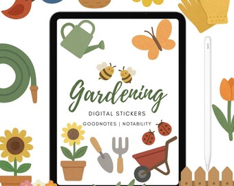 Gardening Set Digital Stickers for Goodnotes/Planners