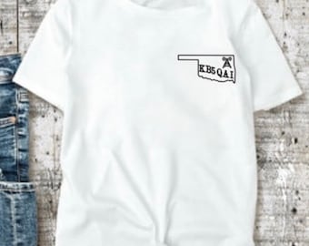 Personalized Callsign and State Ham Radio Shirt Plus size