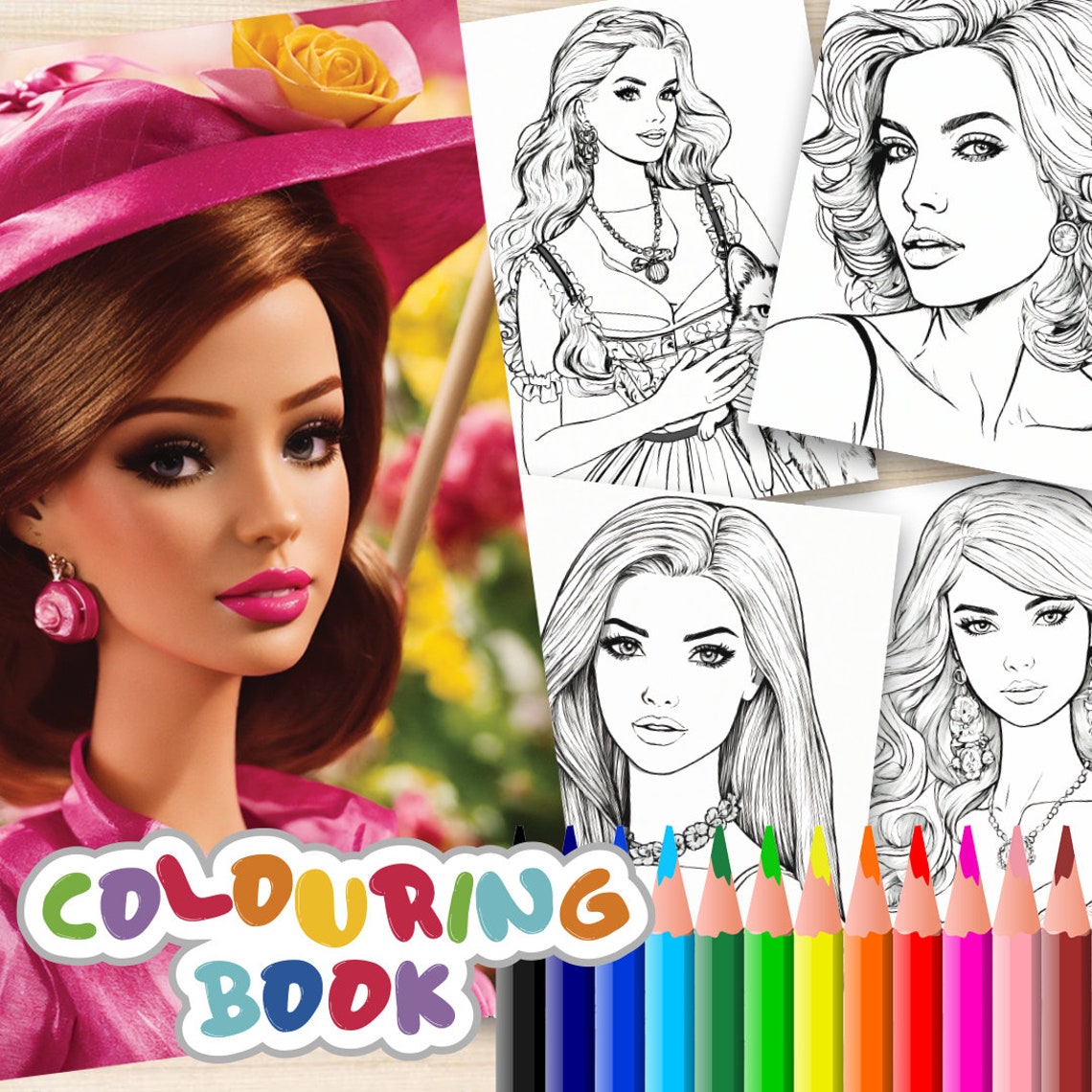 Barbie Coloring Book, Coloring Book Pages Barbie Girls and Animation