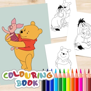 10 Pages of Winnie-the-Pooh Coloring Book - Printable PDF Coloring Book - Printable Files