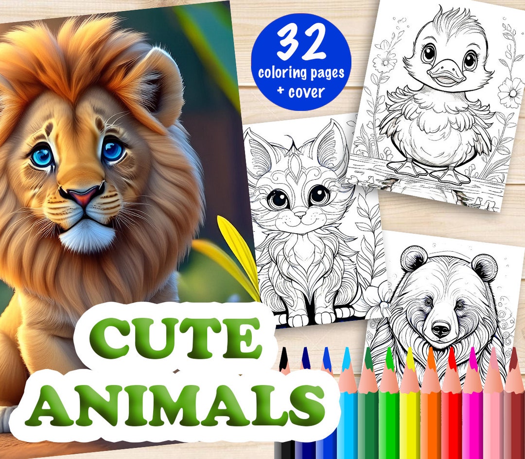 32 Cute Animals Coloring Pages, Coloring Pages for Kids Printable ...