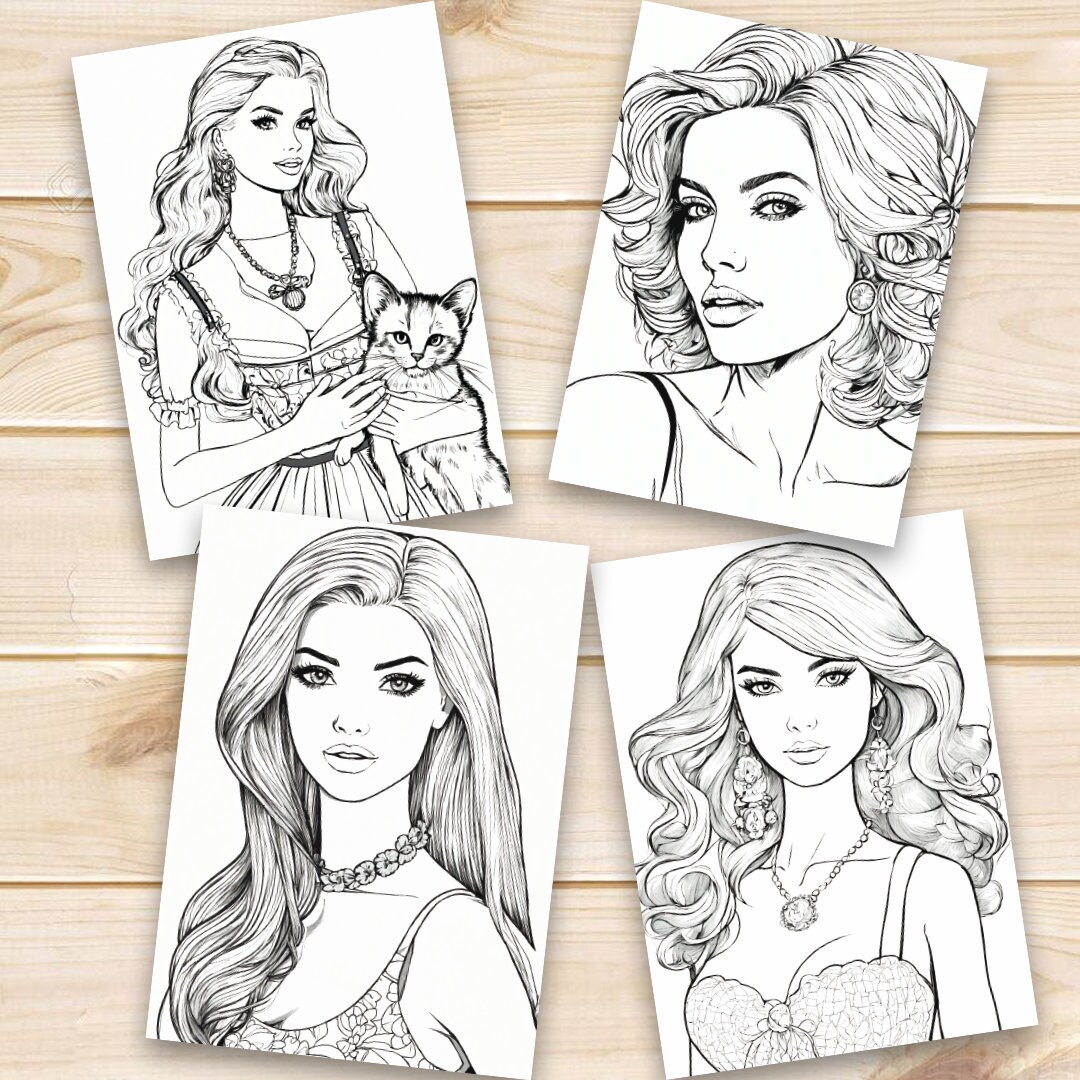 Barbie Coloring Book, Coloring Book Pages Barbie Girls and Animation ...