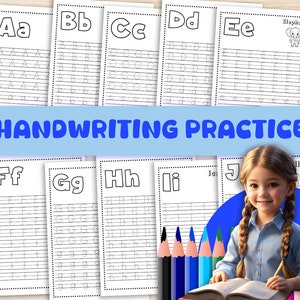 Trace and Color the Alphabet / Alphabet Tracing Sheet / ABC Tracing / Handwriting Practice / Number Tracing / Tracing Printable