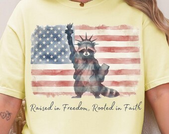 250 Years Christian Shirt Patriotic Faith Freedom 1776 2026 One Nation Under God USA 250th Anniversary American Flag Cross July Racoon Gifts