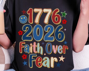 250 Years Christian Shirt Patriotic Faith Freedom 1776 2026 One Nation Under God USA 250th American Flag Cross July Faith Over Fear Gifts