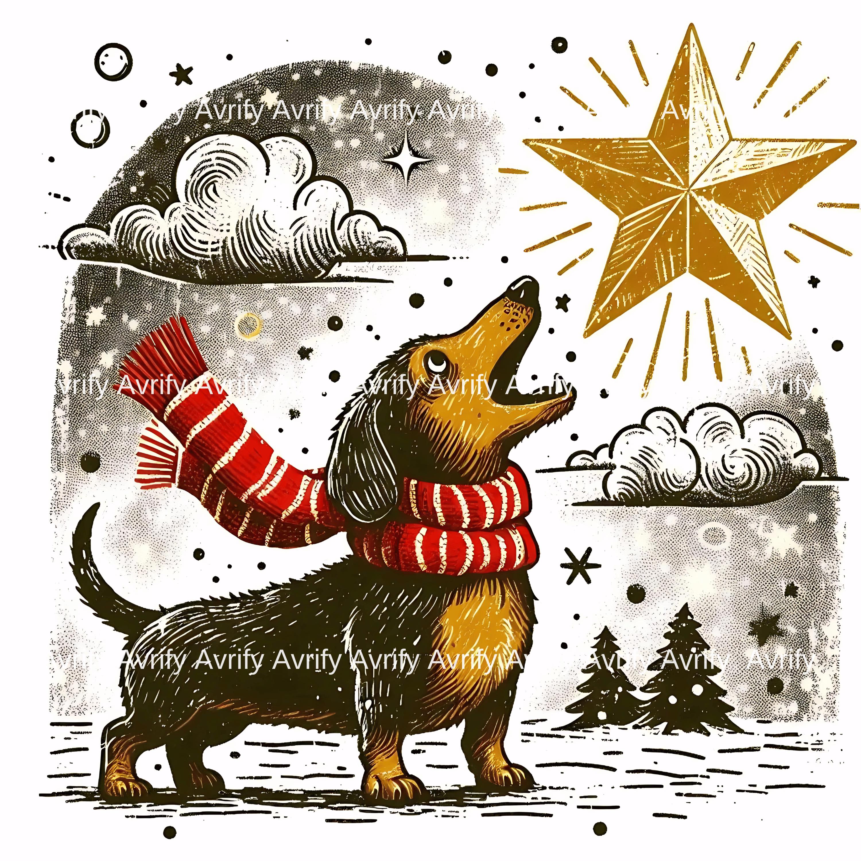 20 Dachshund Cliparts Christmas Wiener Sausage Dog Mom Digital Art ...