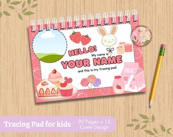 Editable Kids Tracing Worksheets, Tracing Pad: Name Personalization (Digital Download)