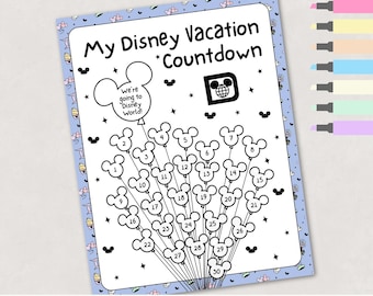 My Most Magical Countdown | Vacation Activity | PDF Ready-To-Print Coloring Page
