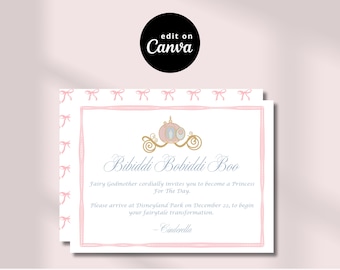 Bibiddi Bobibbi Boutique Invitation Template | Canva Editable Template | Disneyland Surprise Gift | Instant Download | Editable File