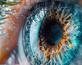  Downloadable Print. Mesmerizing Artwork of Microscopic Eyes. Enjoy Our 