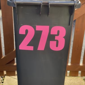 Wheelie Bin Numbers, Bin Numbers, Bin Stickers, Custom Wheelie Bin Numbers, Custom Wheelie Bin Stickers