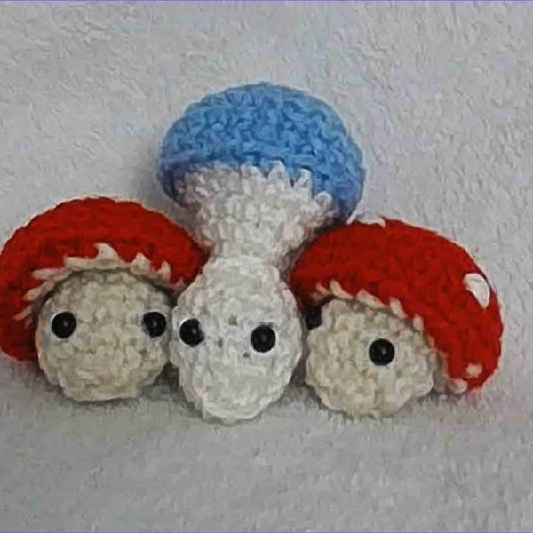 Mini Mushroom Popping Toy - Whimsical Stress Relief Delight, Mini Amigurumi, Mini Fidget Toy, Small Mushroom, Crochet Mushroom