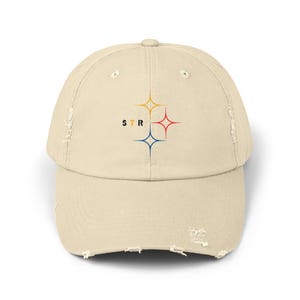 STR Pittsburgh Steelers Unisex Distressed Stars dad hat.